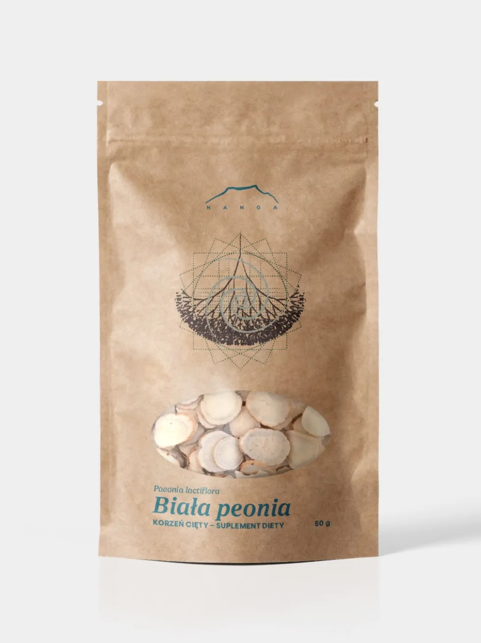 Biała peonia