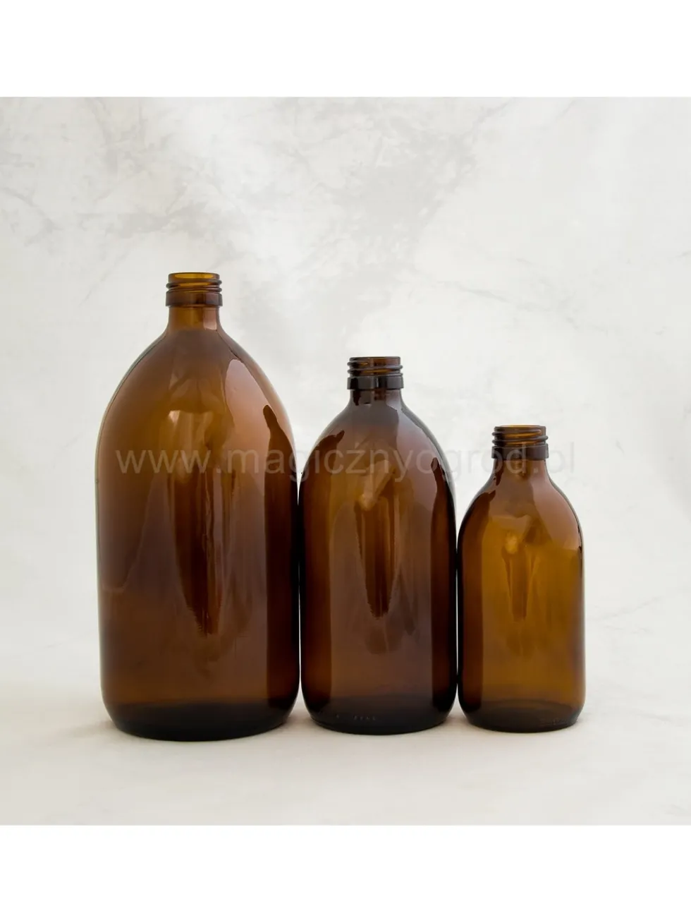 Buteleczka szklana brązowa 250ml - 1000ml gwint 28mm