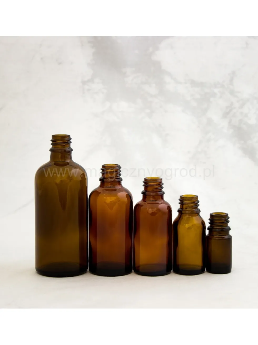 Buteleczka z brązowego szkła 5ml - 100ml gwint 18mm
