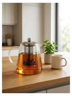 Czajnik szklany z metalowym zaparzaczem 950 ml 889-0407