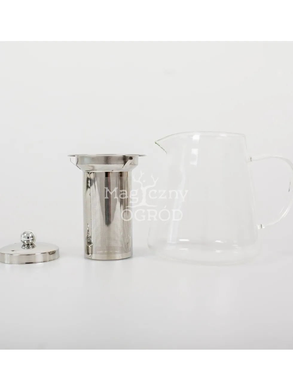 Czajnik szklany z metalowym zaparzaczem 950 ml 889-0407
