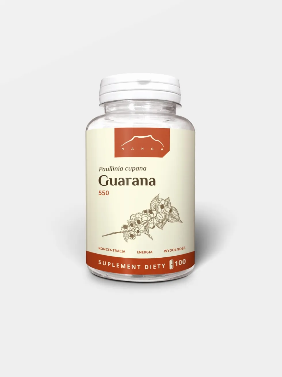 Guarana 22% ekstrakt 100 kapsułek x 550mg