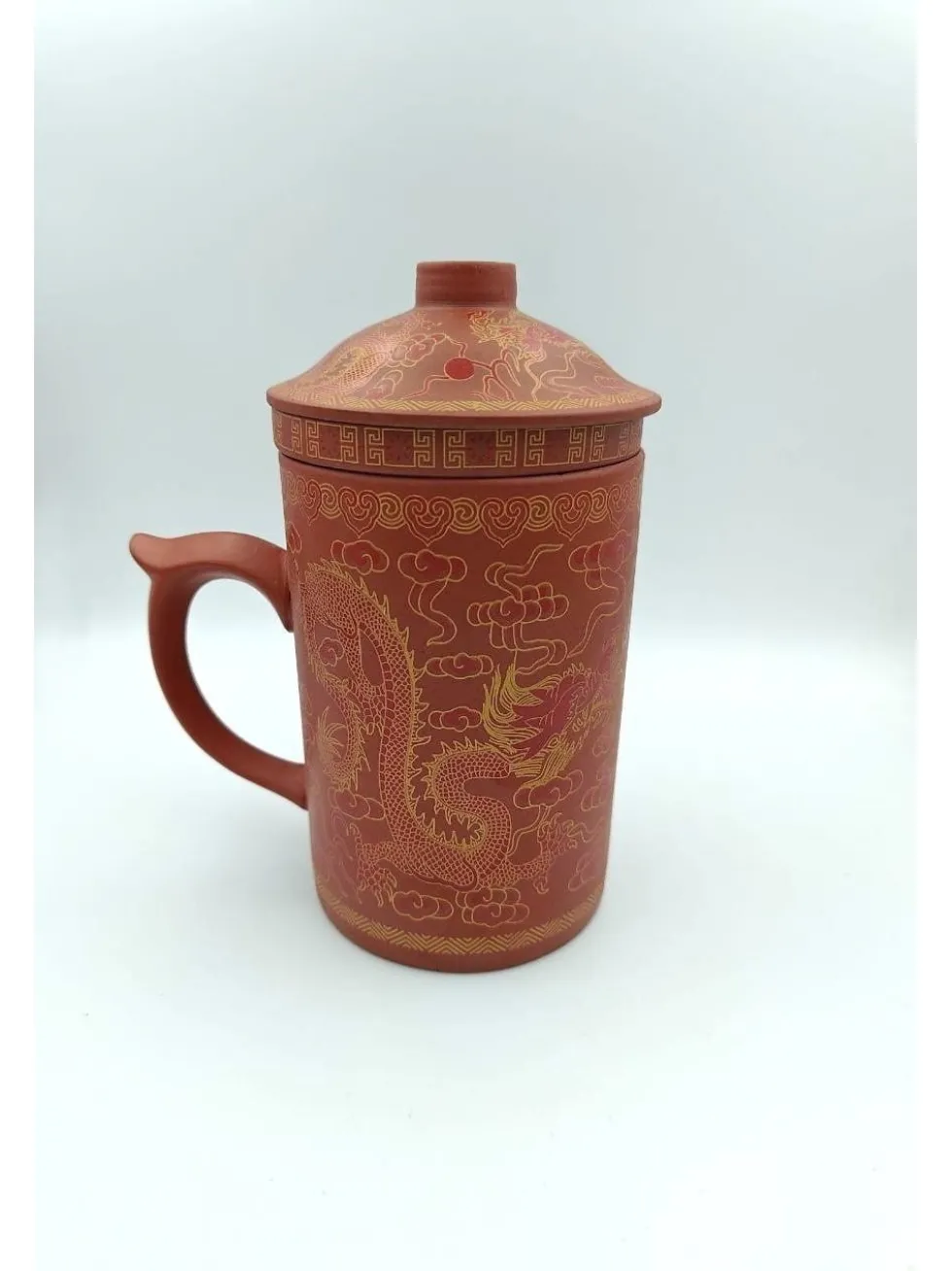 Kubek ceramiczny z zaparzaczem Chiński smok