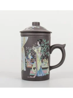 Kubek ceramiczny z zaparzaczem z motywem Gejszy