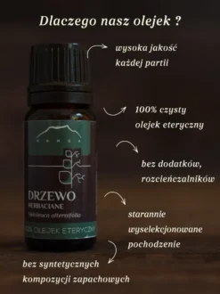 Olejek z drzewa herbacianego 100% eteryczny Nanga