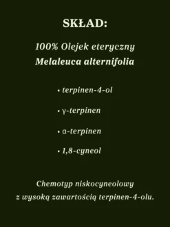 Olejek z drzewa herbacianego 100% eteryczny Nanga
